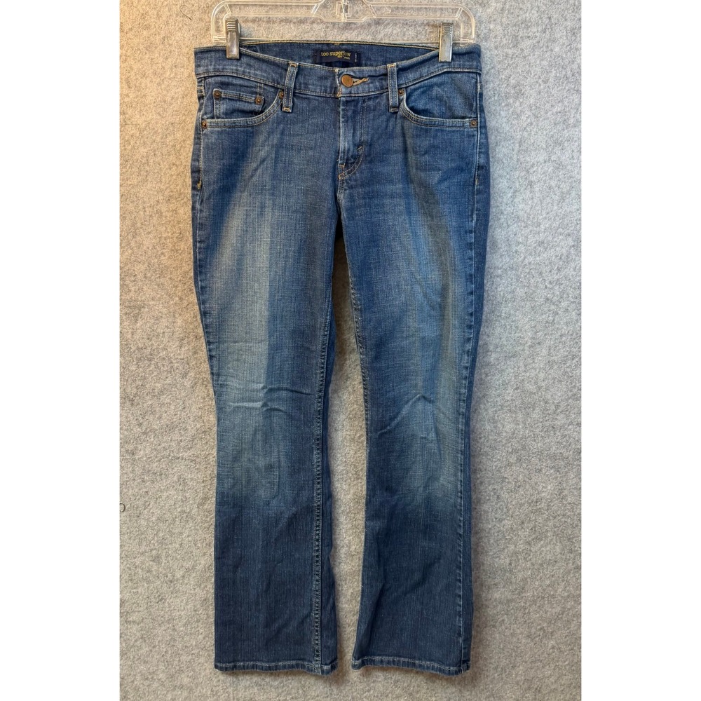 Levis 524 Too Superlow Bootcut Jeans Womens Medium Wash Denim Size 9M